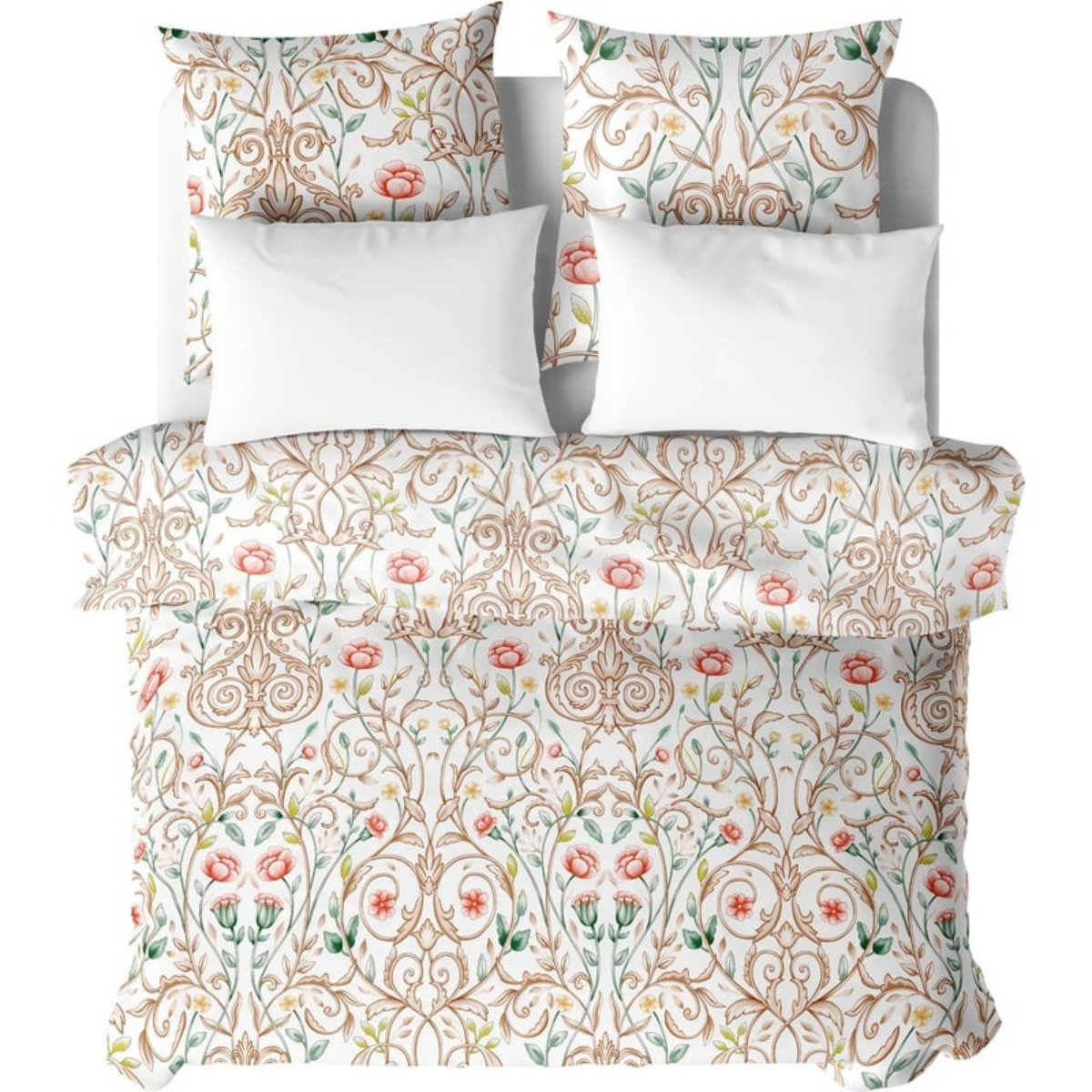 Комплект постельного белья Verossa Summer meadow семейный 50х70 и 70х70 см сатин 794353