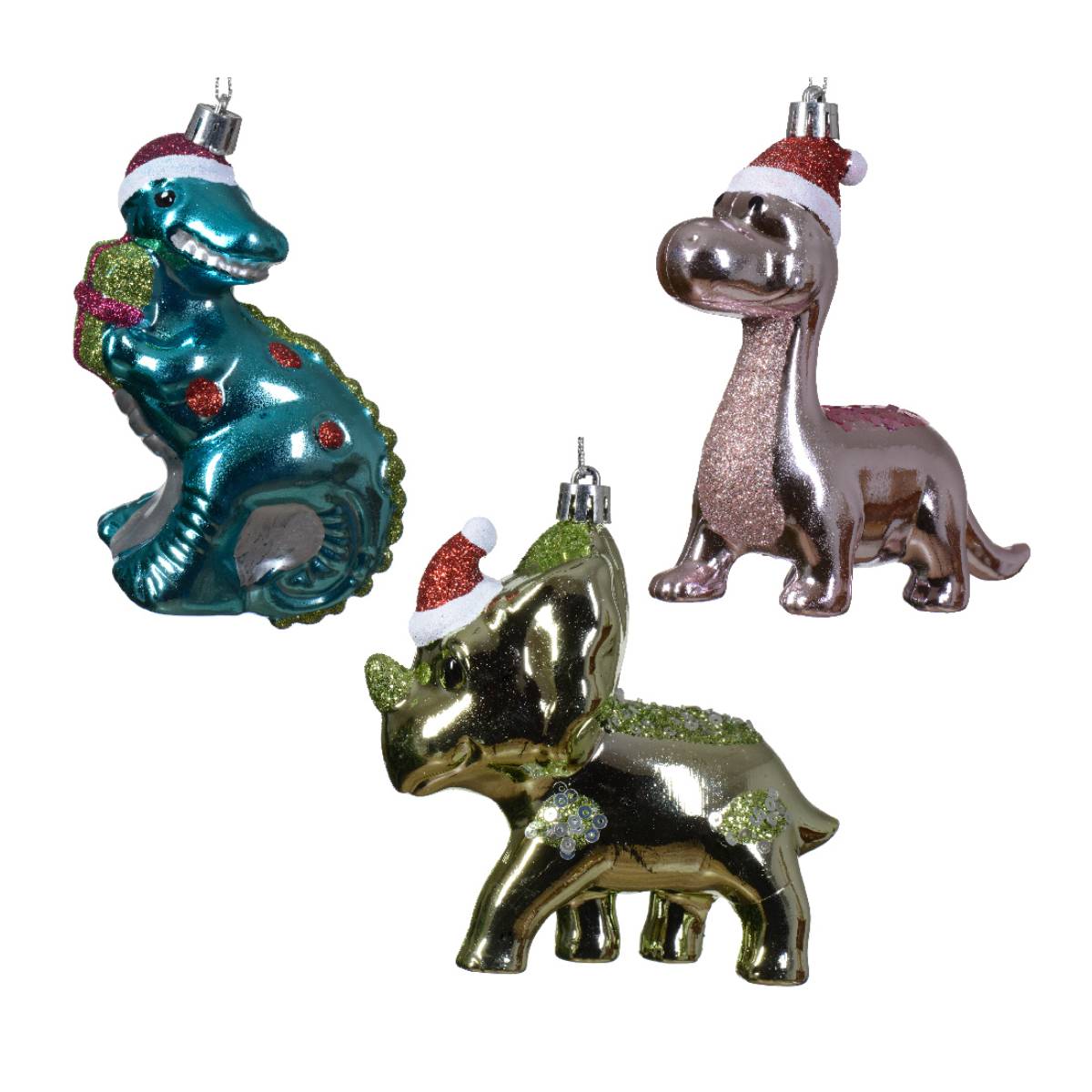 Украшение подвесное Динозавр в шапке 5,5х11х10,5 см 3 вида в ассорт.028171 Kmg