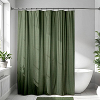 Штора для ванной комнаты Tendance 180х200 см хаки микрофибра 1212143