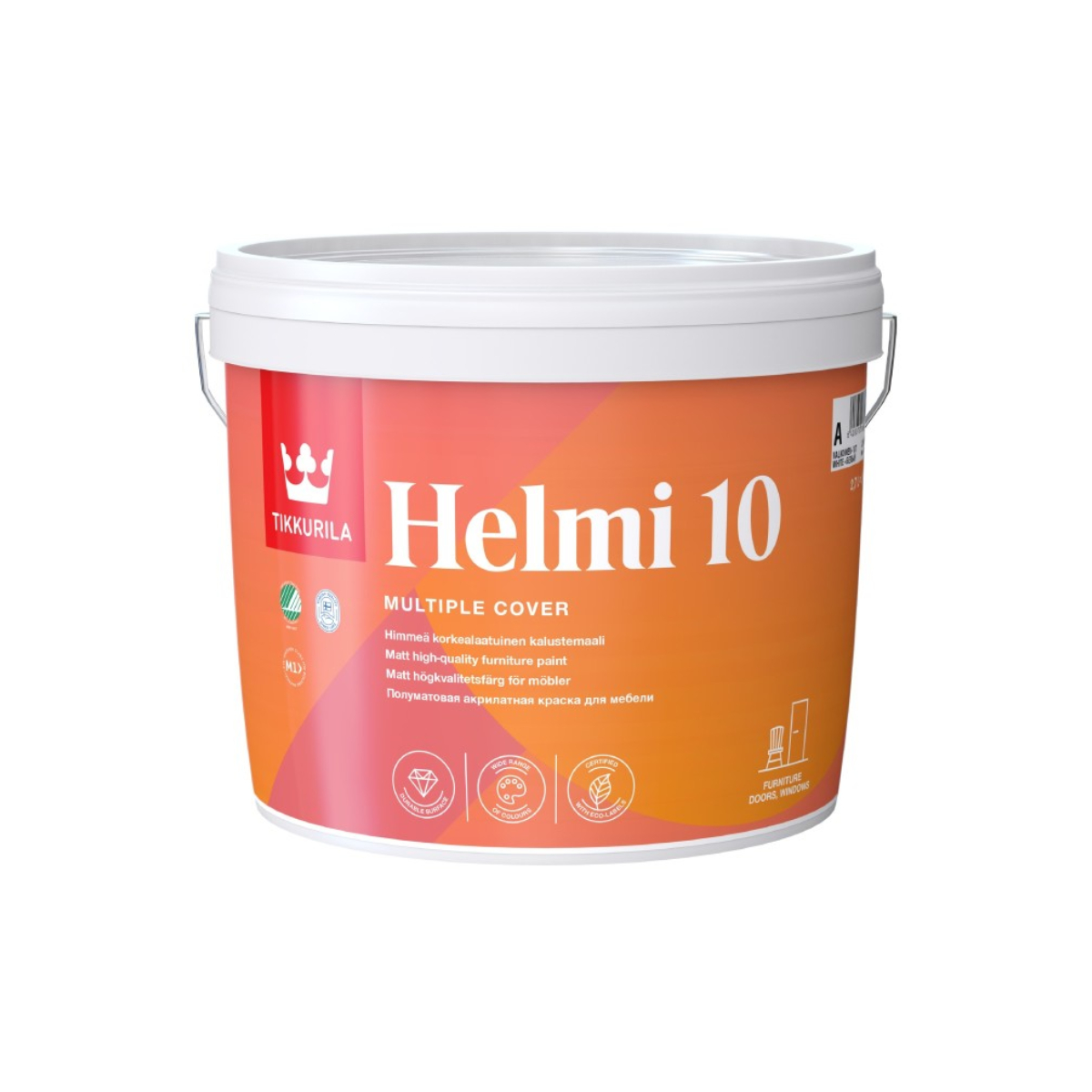 Краска для мебели HELMI 10 C мат 0,9л Краска для мебели HELMI 10 C мат 0,9л
