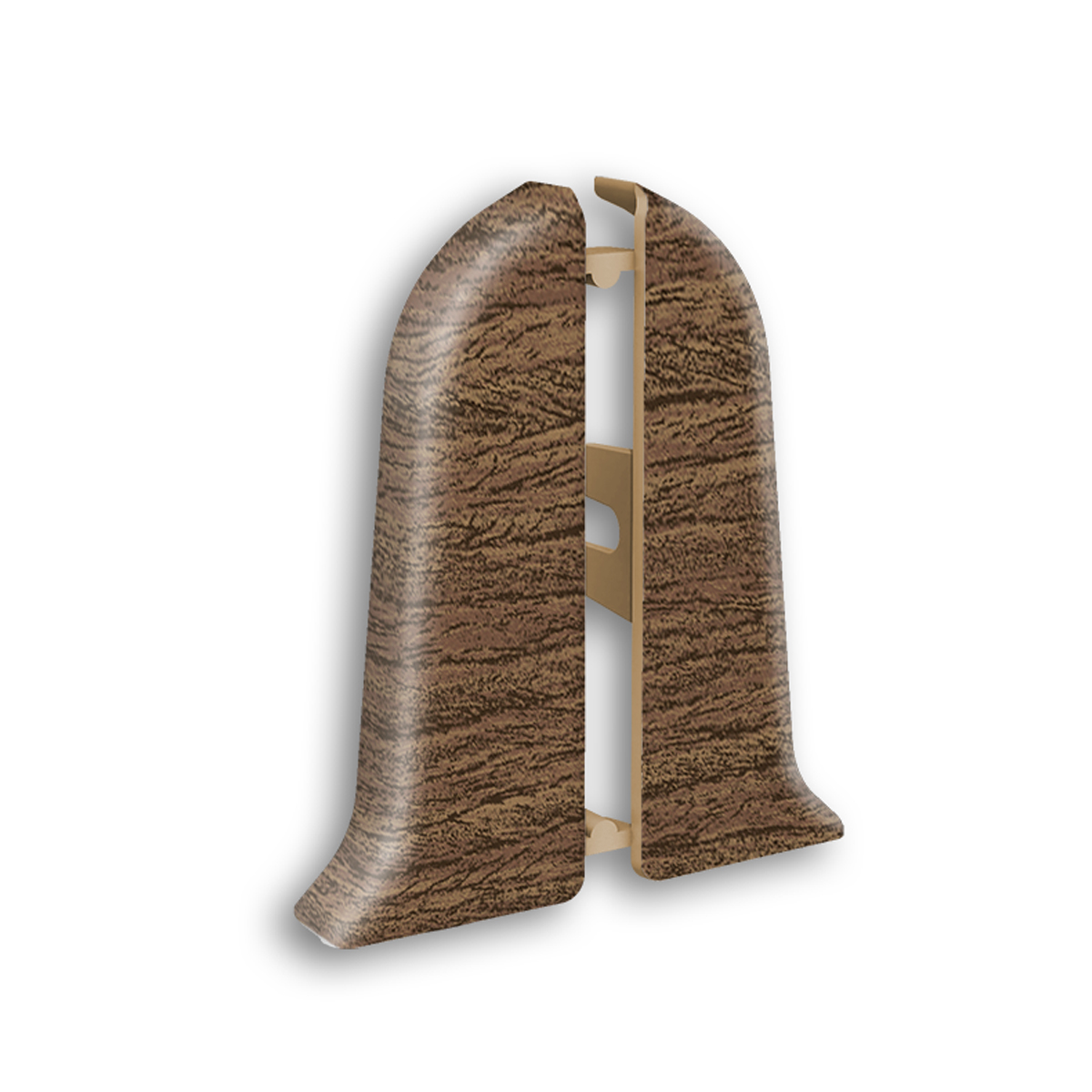 Торцевые (пара) для плинтуса 55мм "Идеал Классик", 291 Орех