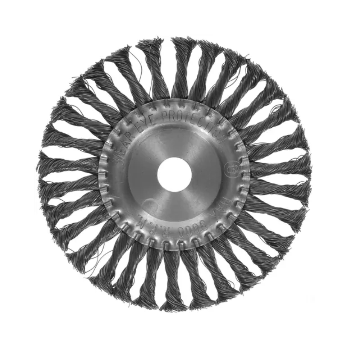 Щетка для УШМ 175 мм, посадка 22,2 мм, плоская, крученая проволока 0,5 мм// MATRIX