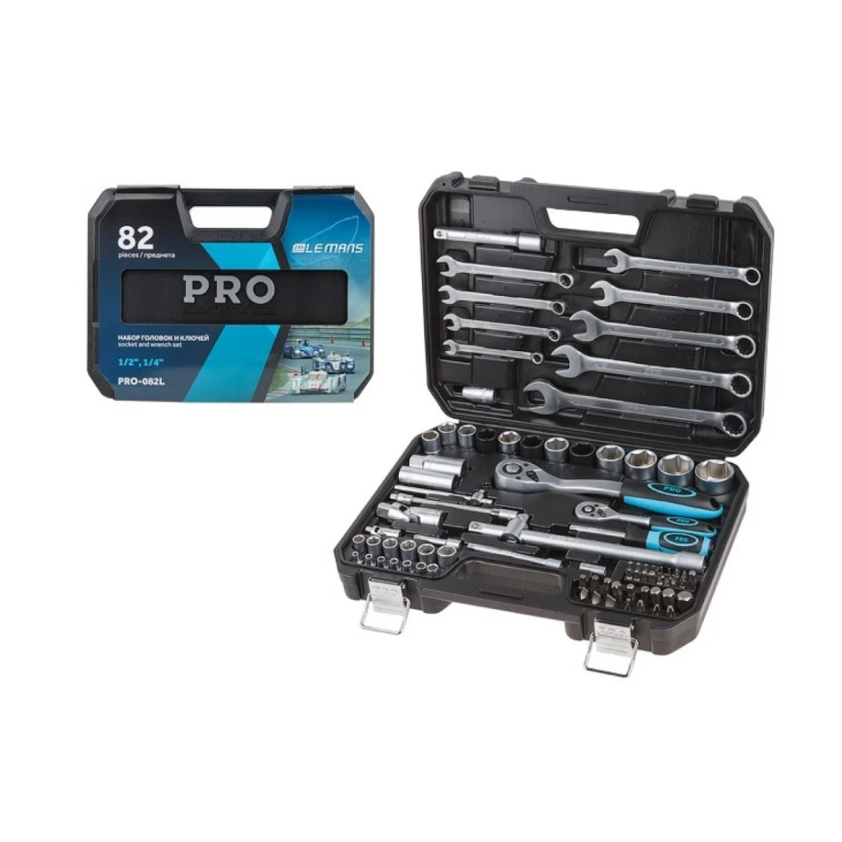 Набор головок и ключей 82пр. 1/4",1/2" PRO STARTUL LE MANS (PRO-082L)