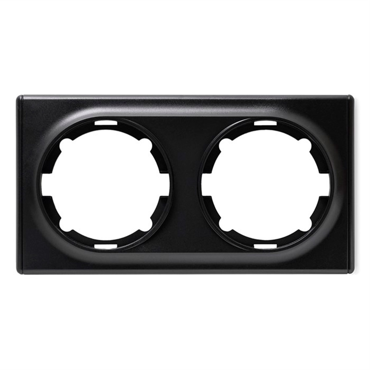 Рамка двойная, цвет чёрный (серия Florence)