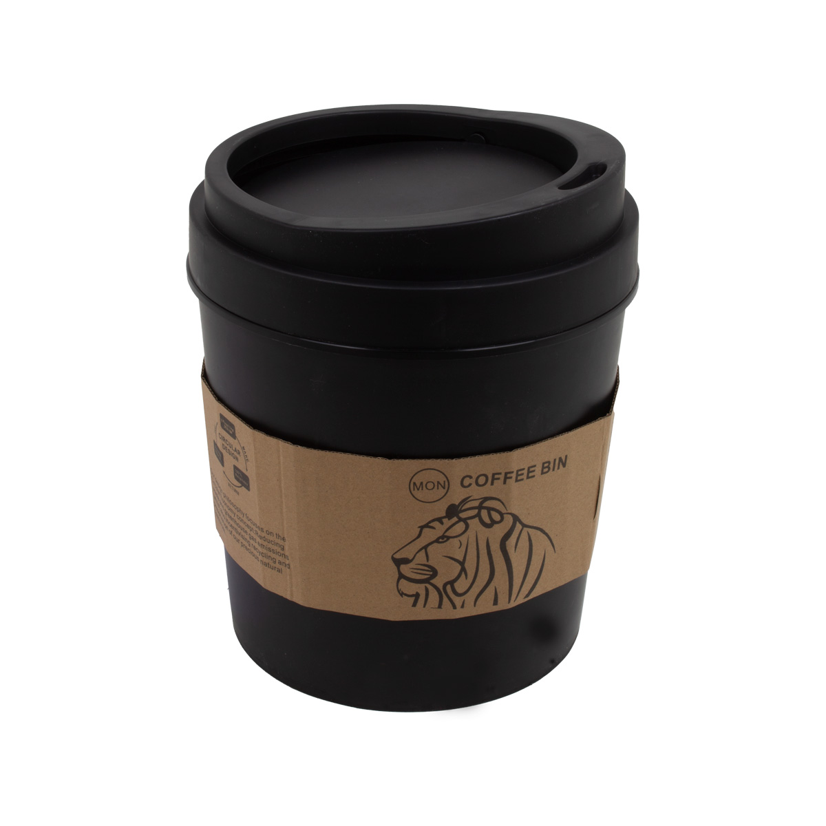 Контейнер для мусора Кофейный стакан 23,5х23,5х28,5см черный YX-6118A