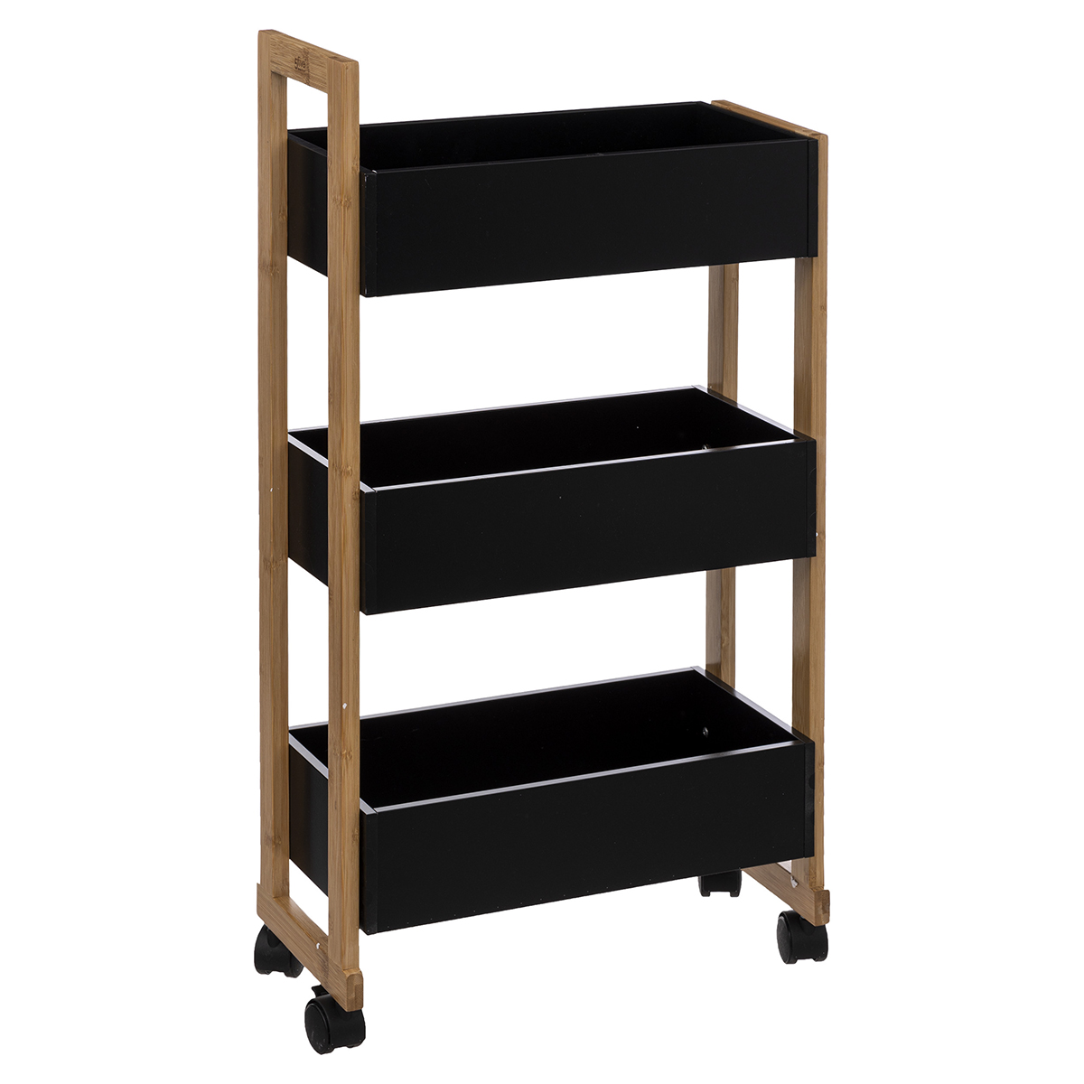 Этажерка универсальная 5Five 3 секции, узкая 140853B черный