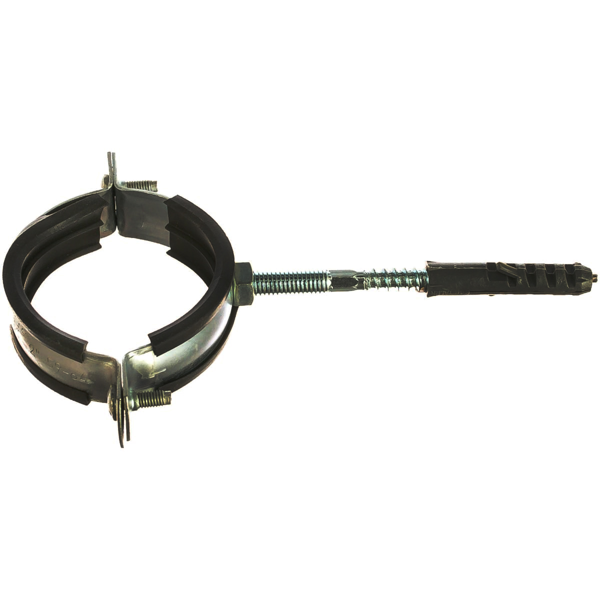 Хомут сантехнический д/труб 16-20(3/8"), резин.упл., шпилька+дюбель, 1 шт., Россия// Сибртех