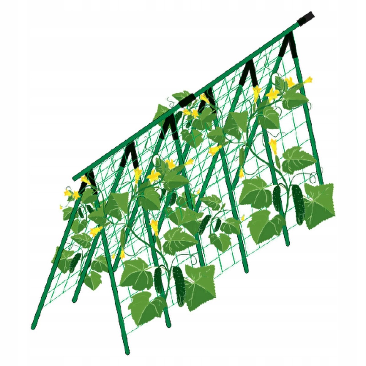 Каркас для вьющихся растений GardenLine 1,5 м, сетка в комплекте 1,5*2,6 м. труба 16 мм.