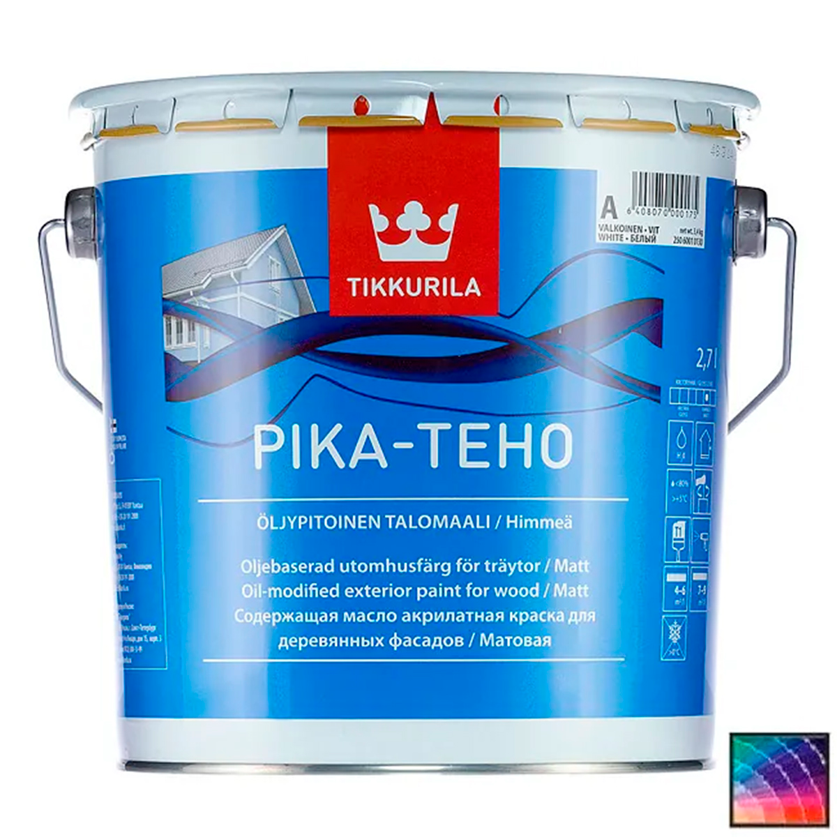 Краска для домов PIKA-TEHO A мат 2,7л