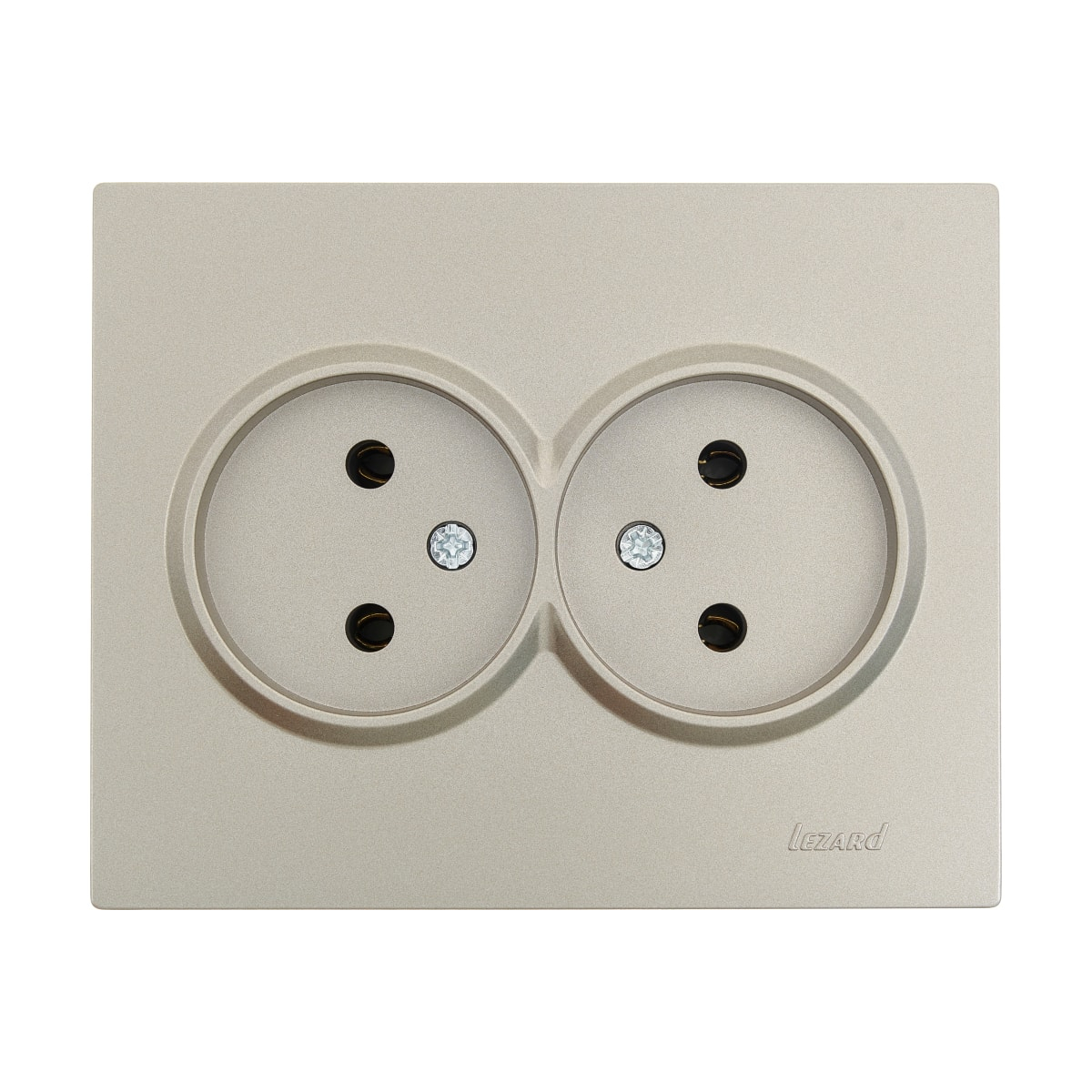 Розетка VESNA 742-3700-128B двойная б/з бакалит титан