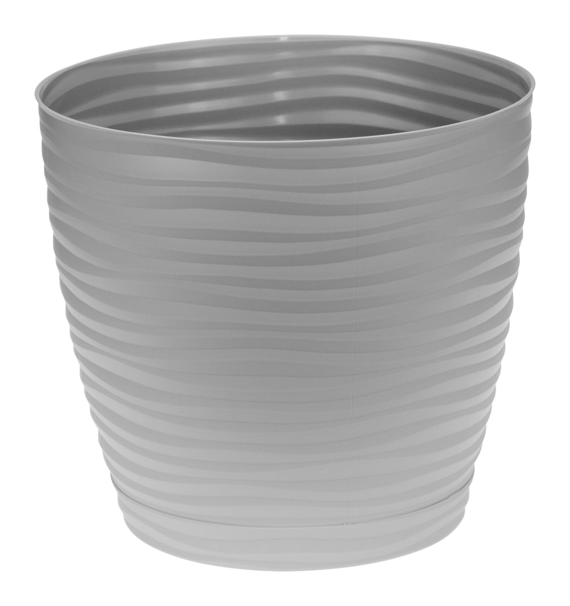 Кашпо IDEA ДЮНА D220мм 5,5л с поддоном Серый М 3070
