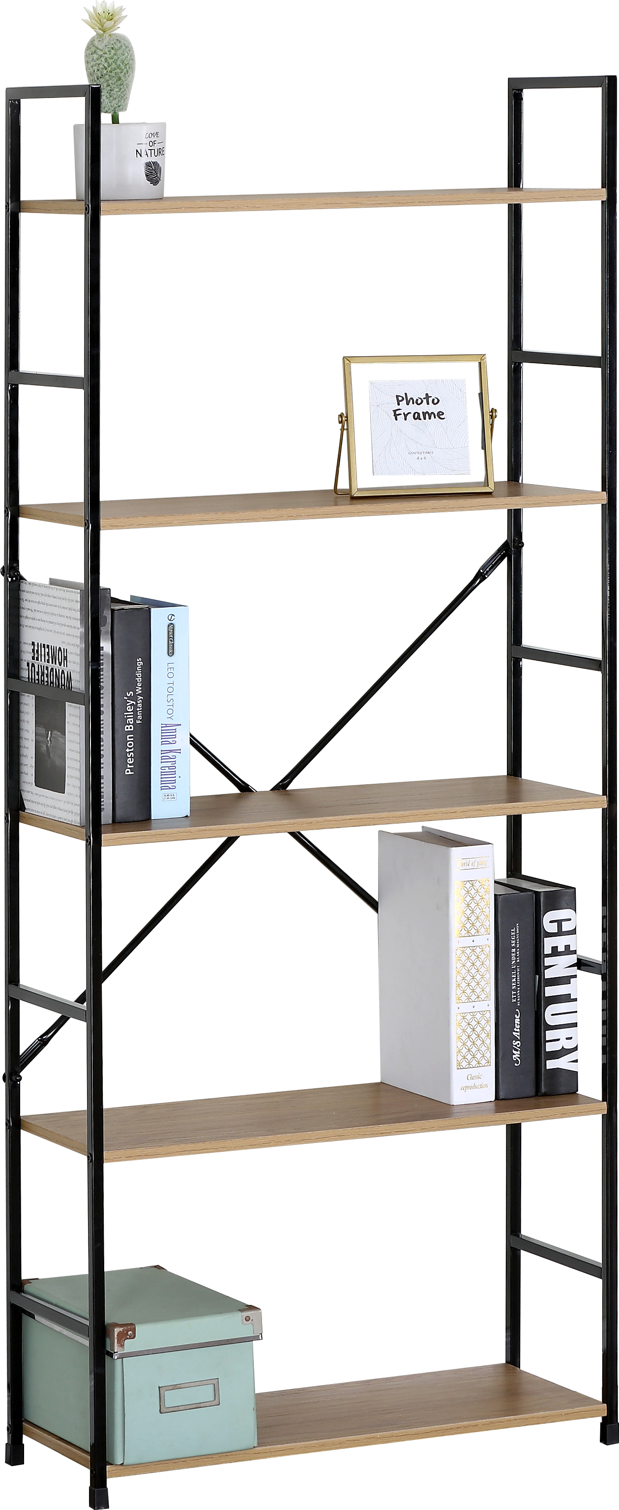 Стеллаж металлический GDX в стиле Лофт 5 полок 58,6х23,5х144 см CN