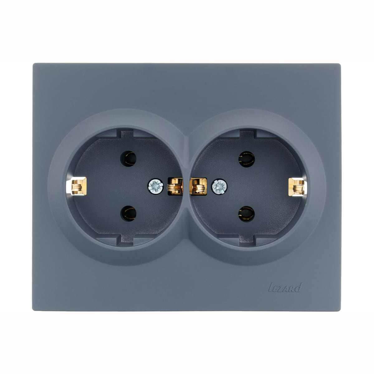 Розетка VESNA 742 3400 127В двойная с/з бакалит графит