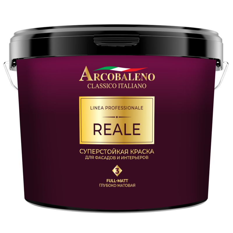 Краска суперстойкая для фасадов и интерьеров "Arcobaleno Reale" 2,7 л