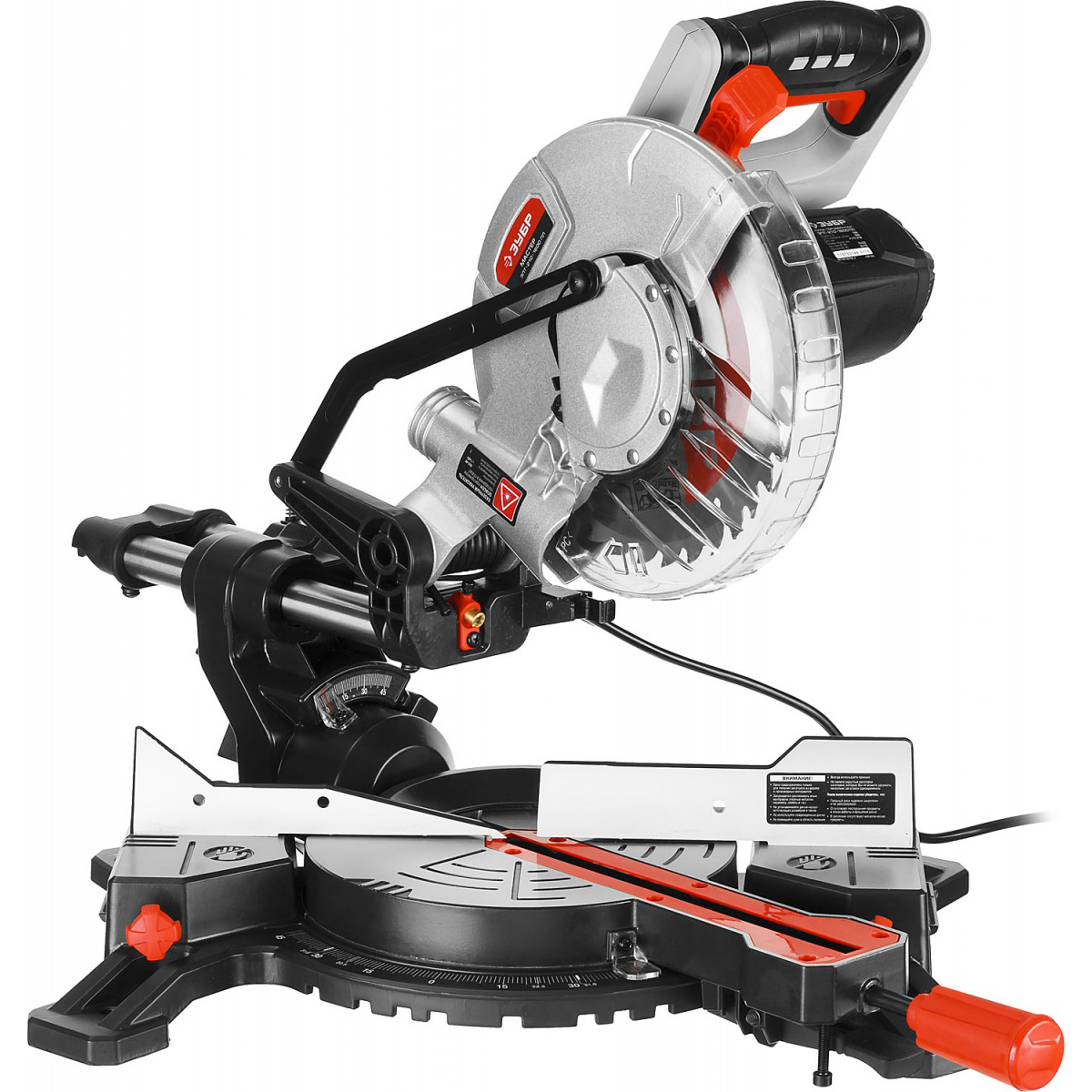 Пила ЗУБР "МАСТЕР" торцовочная, 210 мм, 1600 Вт, 5000 об/мин, лазер, удлинители стола ЗПТ-210-1600 П