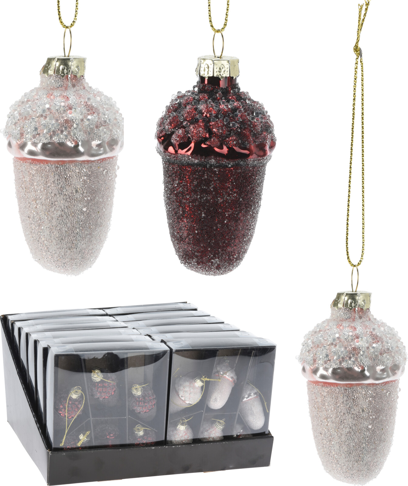 Набор елочных украшений Желудь, 2 цвета в ассортименте ABR823430 К