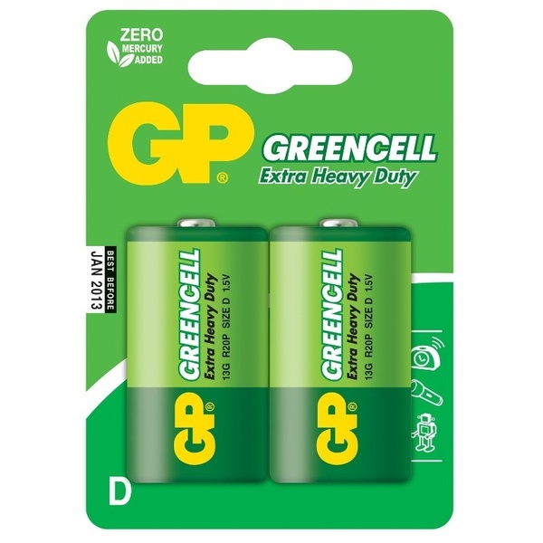 Batarea GP 13G-UE2 Greencell LR20 (2 шт)