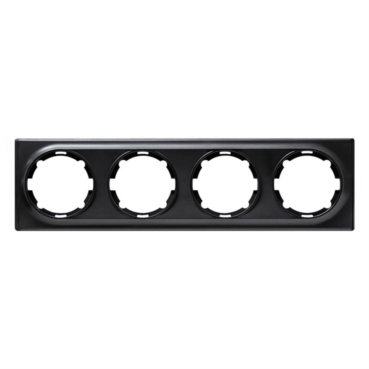 Рамка на 4 прибора, цвет чёрный (серия Florence)