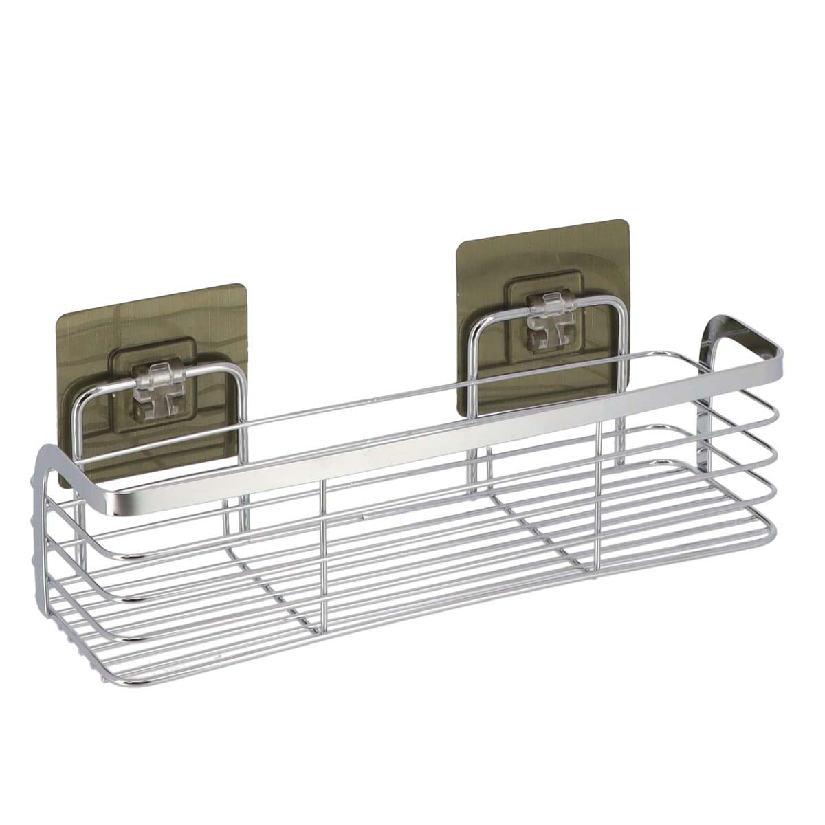 Полка для ванной Tendance хром прямоугольная на липучке 9101799