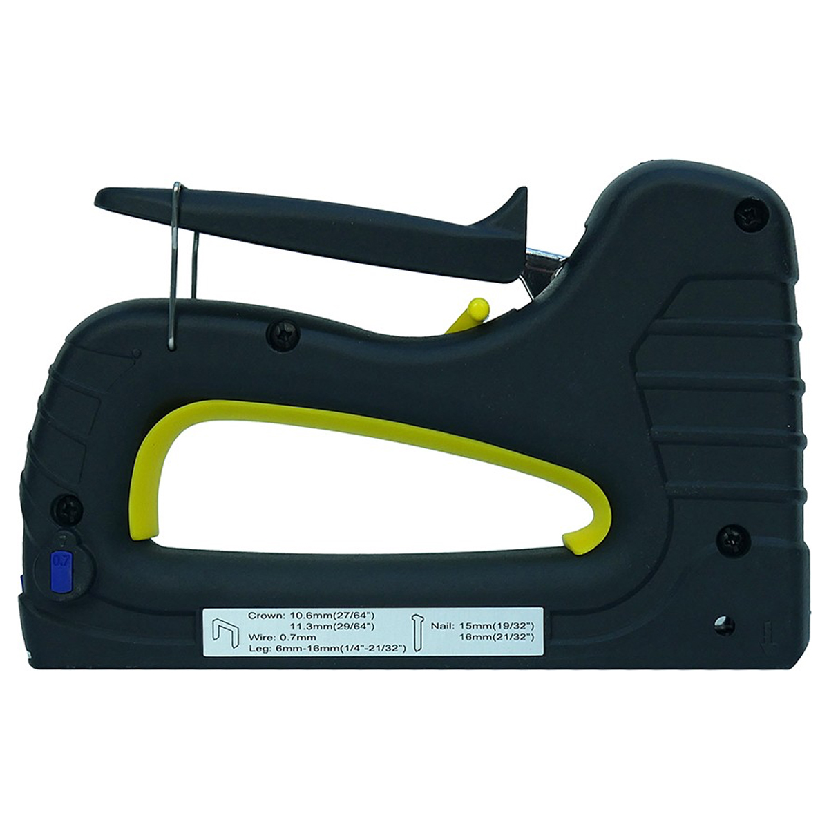 Степлер Hanskonner HK1071-01-08, усиленный меб.,скобы 53(6-16мм),гвозди 300 (15-16мм), рессорный