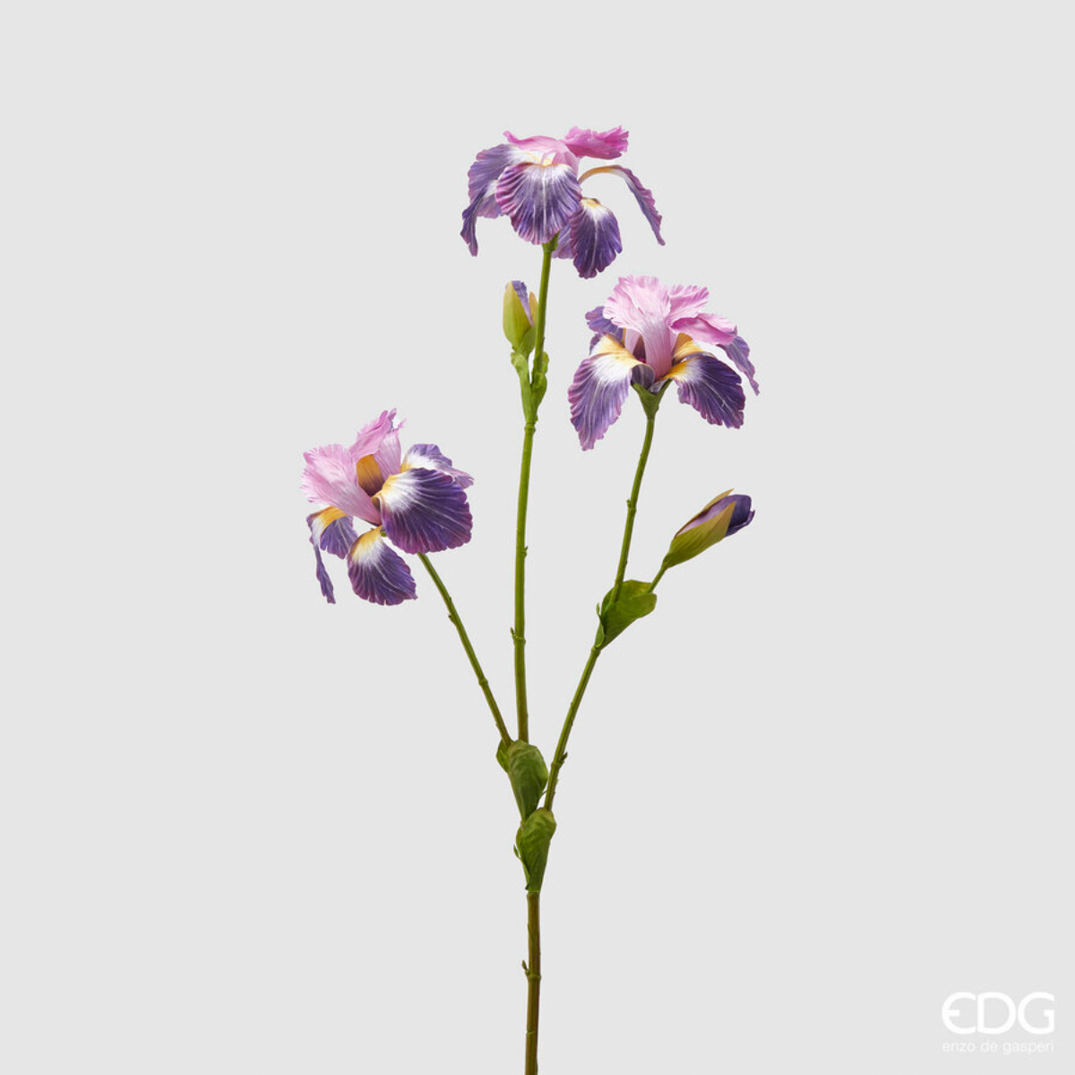 Ветка искуственная EDG Ирисы 80 см лиловый 2100016A662