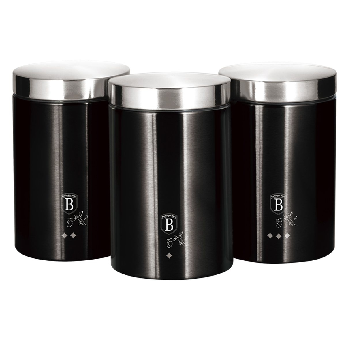 Набор банок для сыпучих Berlinger Haus 11х17,8 см 3 пр BH/6296