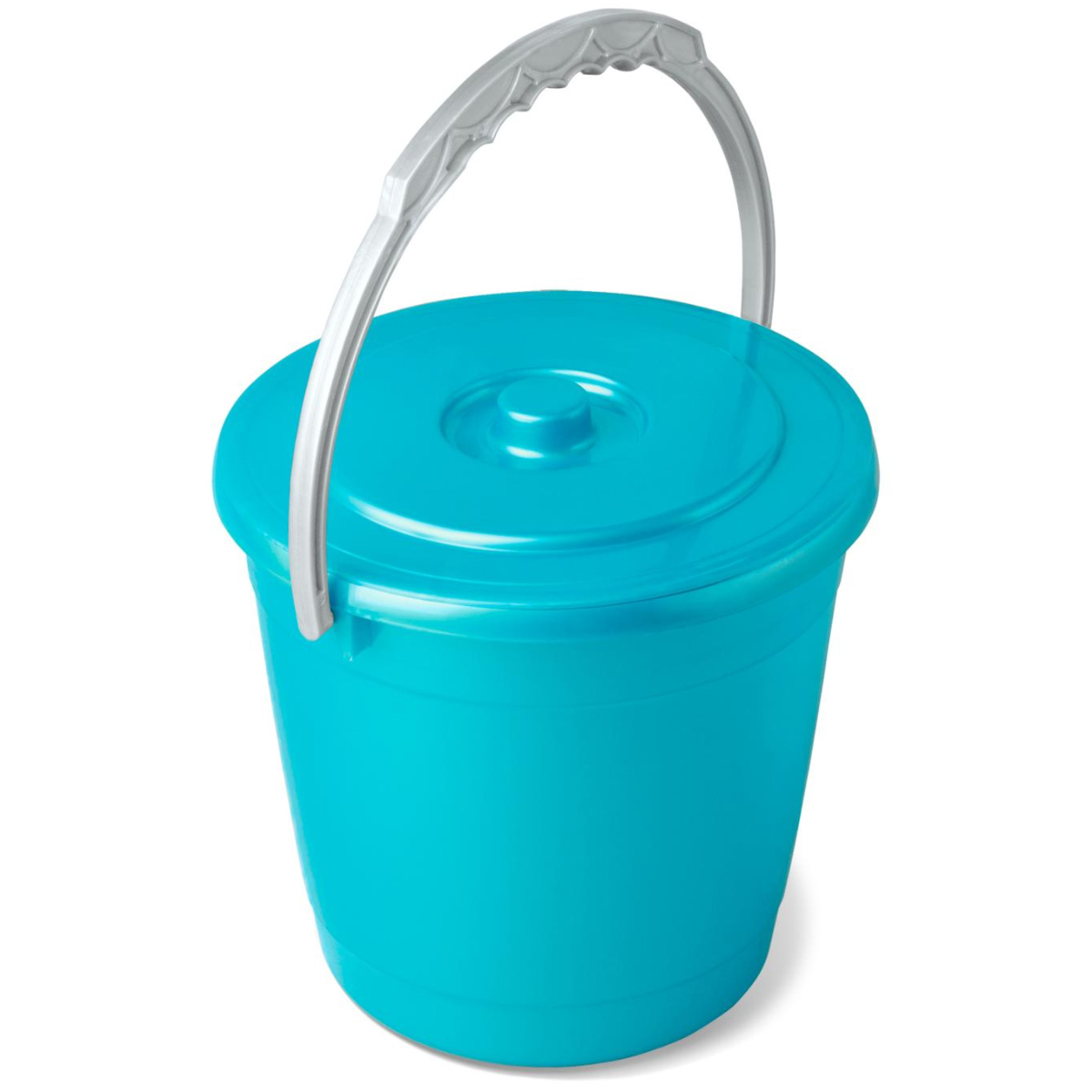 Ведро Мартика Колор 5л с крышкой перламутровое бирюзовое С402КБИР