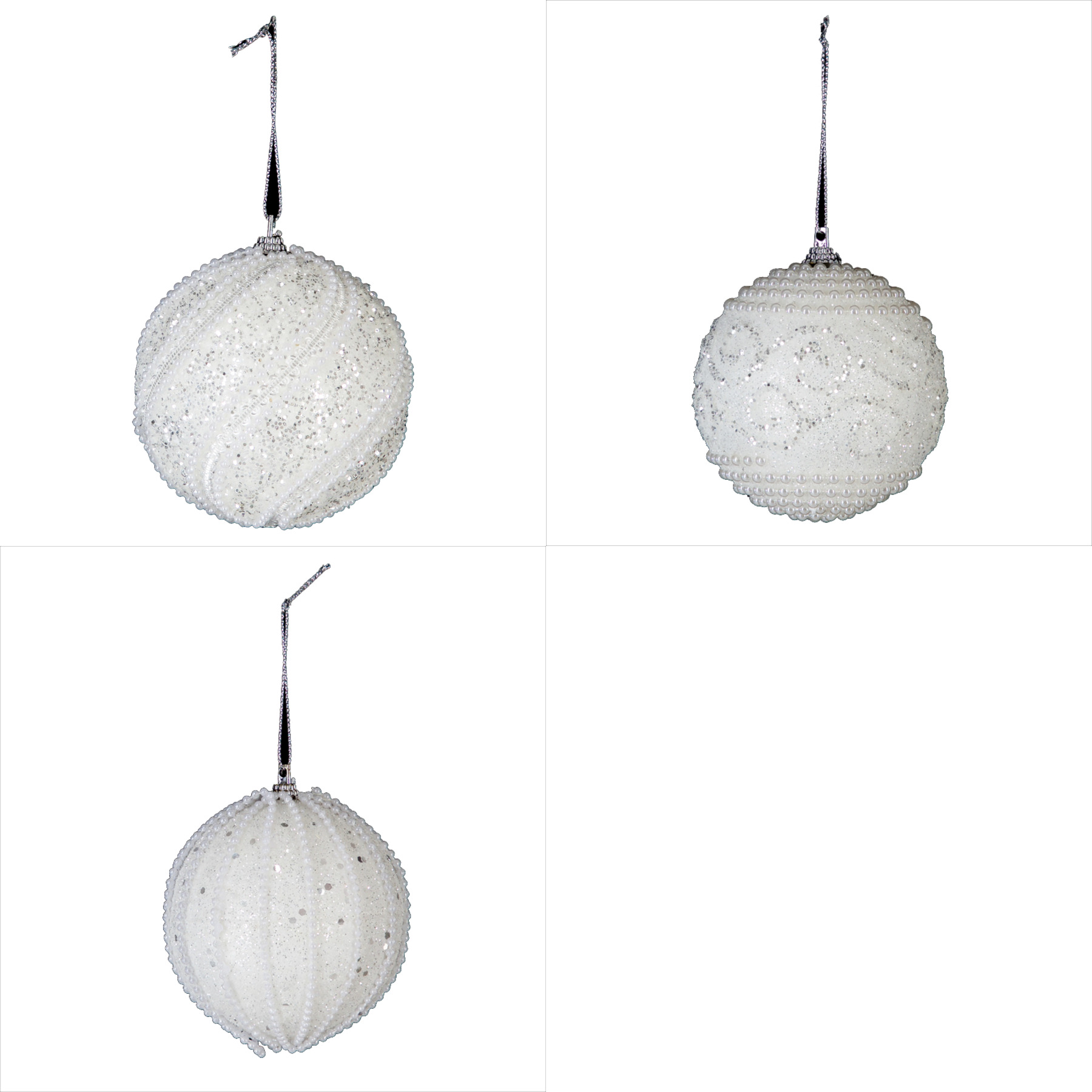 Шар елочный Feeric 8 см Сверкающая ночь 3 вида в ассорт. 148915