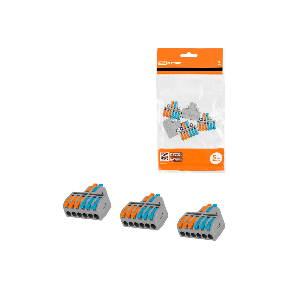 КЛЕММА РАЗВЕТВИТЕЛЬНАЯ СКР-426 4мм2, 5шт/упак TDM