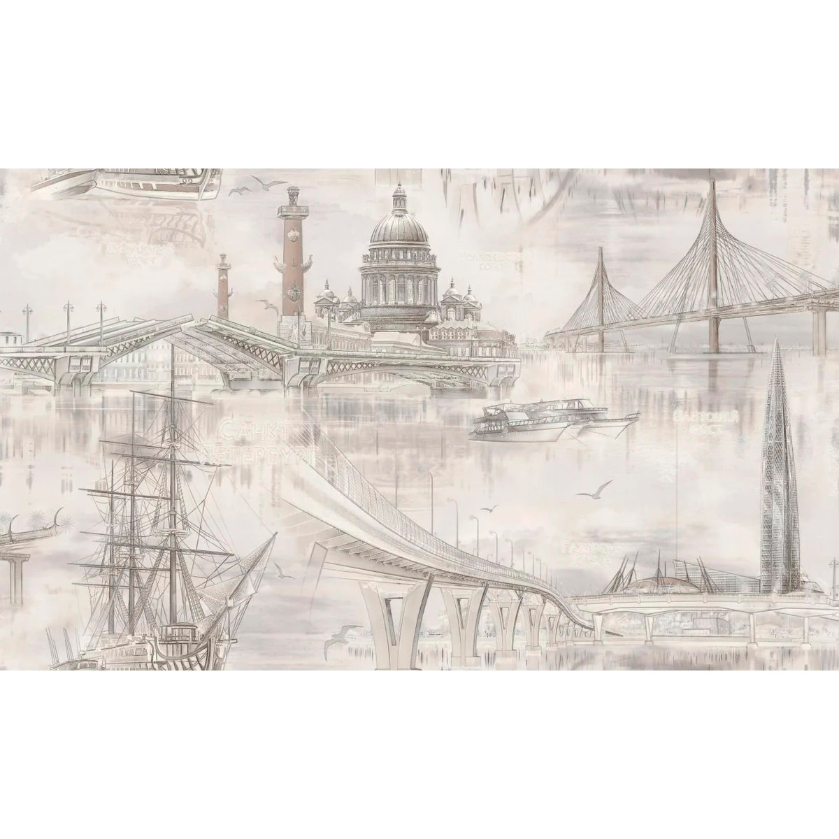 Обои 11236-04 Артекс Северная столица (10,05*1,06)(6) винил горячего тиснения на флизелине