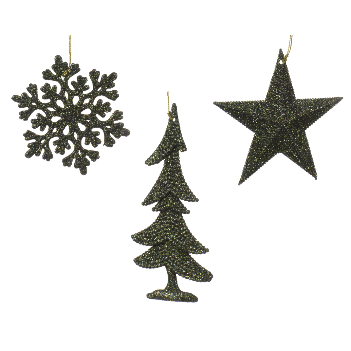 Украшение елочное подвесное Kaemingk сосновый зеленый 3 вида в ассортименте 029518