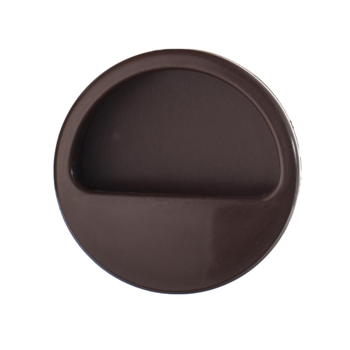 Ручка врезная пласт. D50мм (коричневый 2 шт)