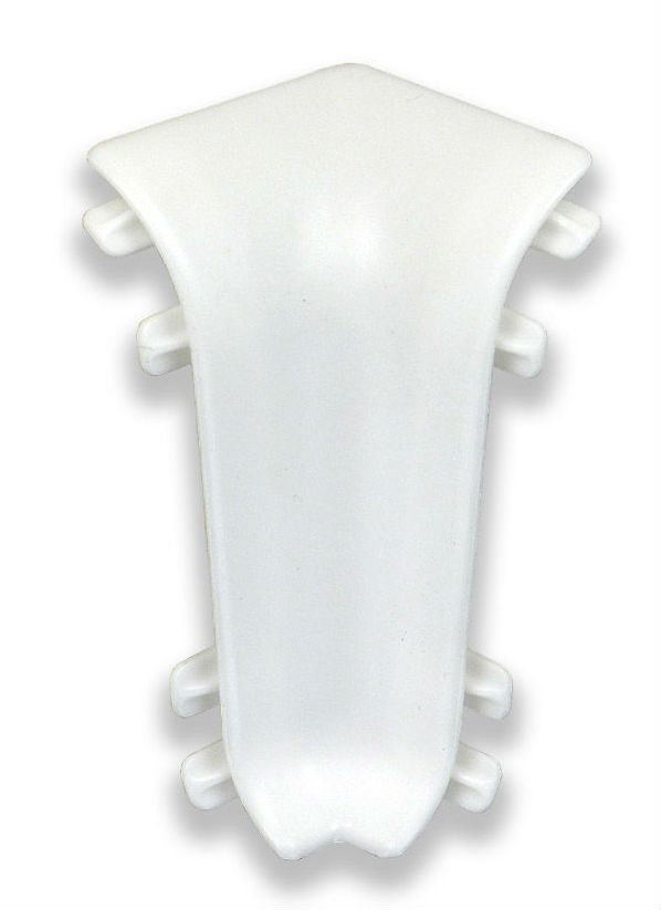 Угол внутренний для плинтуса 67мм "Идеал Элит" 001 / Белый