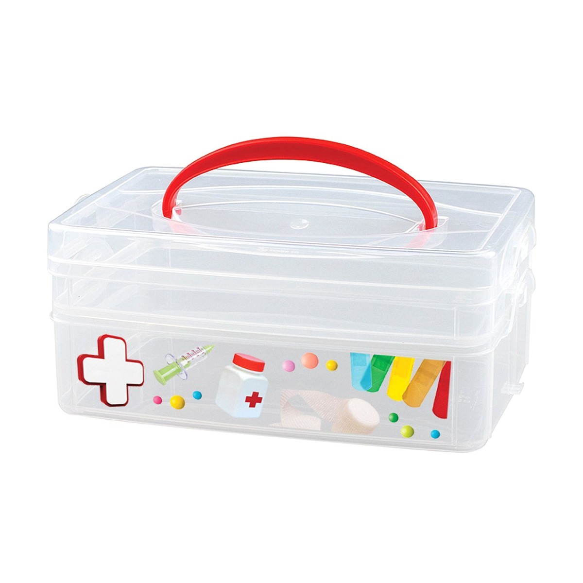 Коробка универсальная БытПласт Multi Box 2 секции декор бесцветный 245х160х105 мм