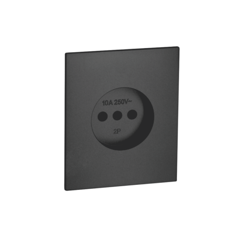 Розетка 10А без з/к с/у б/рамки ULTIMA BLACK UNIT (10)