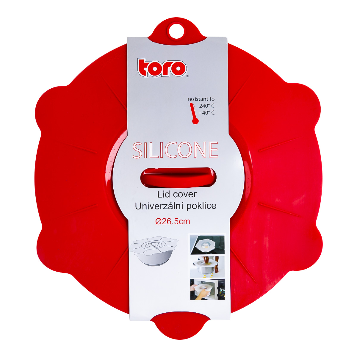 Крышка Toro силиконовая универсальная 26 см  красная 263615