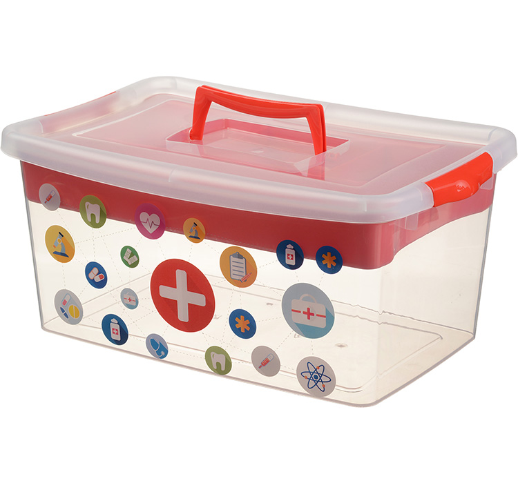 Контейнер IDEA АПТЕЧКА 9л красный