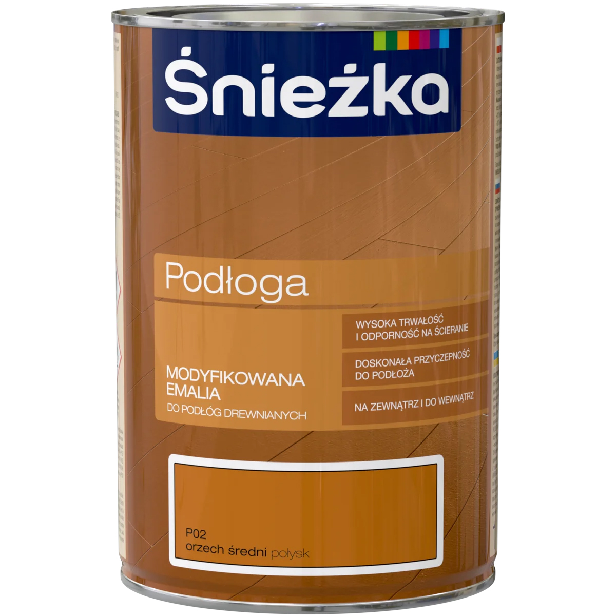 Эмаль Sniezka Podloga для пола промежуточный орех P02 1 л
