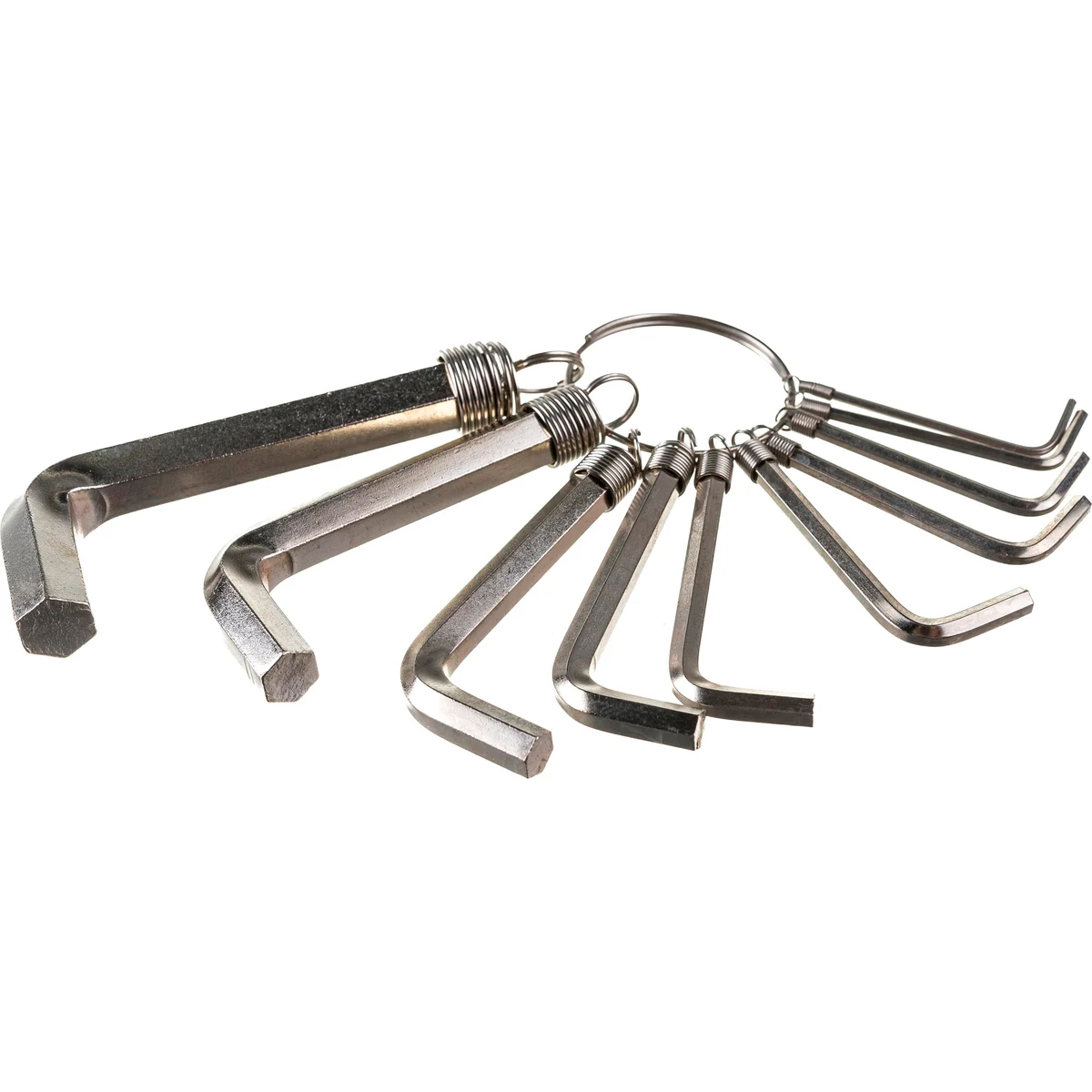 Набор ключей имбусовых HEX, 1,5–10 мм, 10 шт., оксидированные, на кольце// Sparta