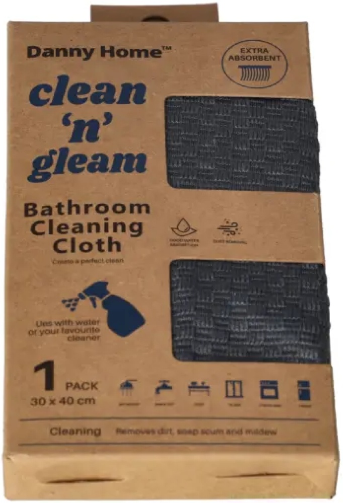 Салфетка для уборки DH Clean n gleam для ванной комнаты 30х40см DM23-007