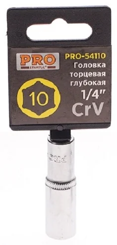 Головка 1/4" 13мм 6гр. глубокая PRO STARTUL (PRO-54113)