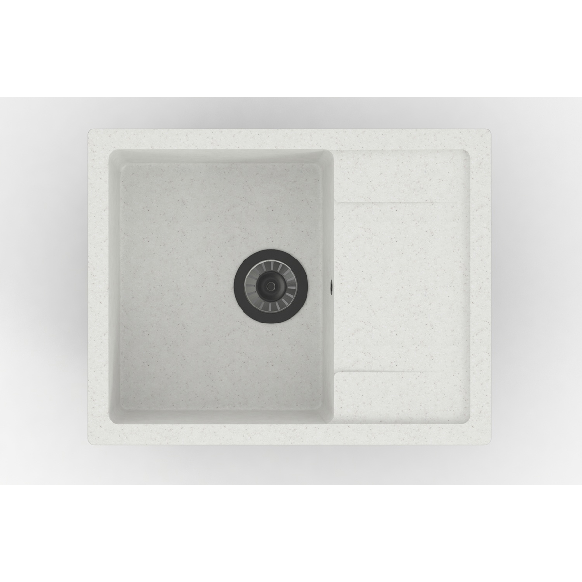 Кухонная мойка GranAlliance G-25, белый,прямоугольная:645х505х215 мм