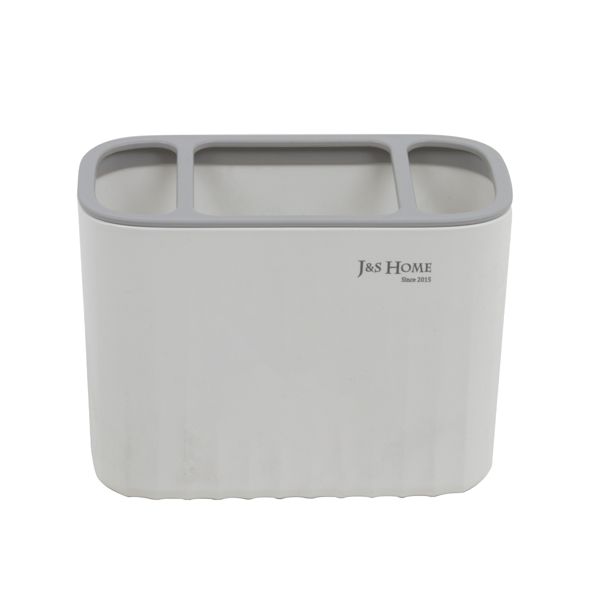 Органайзер для зубных щеток и зубной пасты J&S Home Wawe pattern пластик белый JS185180