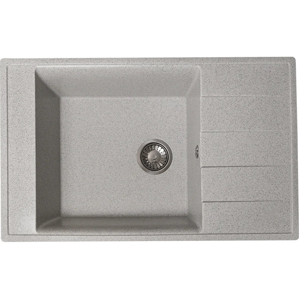 Кухонная мойка GranAlliance G-43, серый,прямоугольная:805х500х205 мм