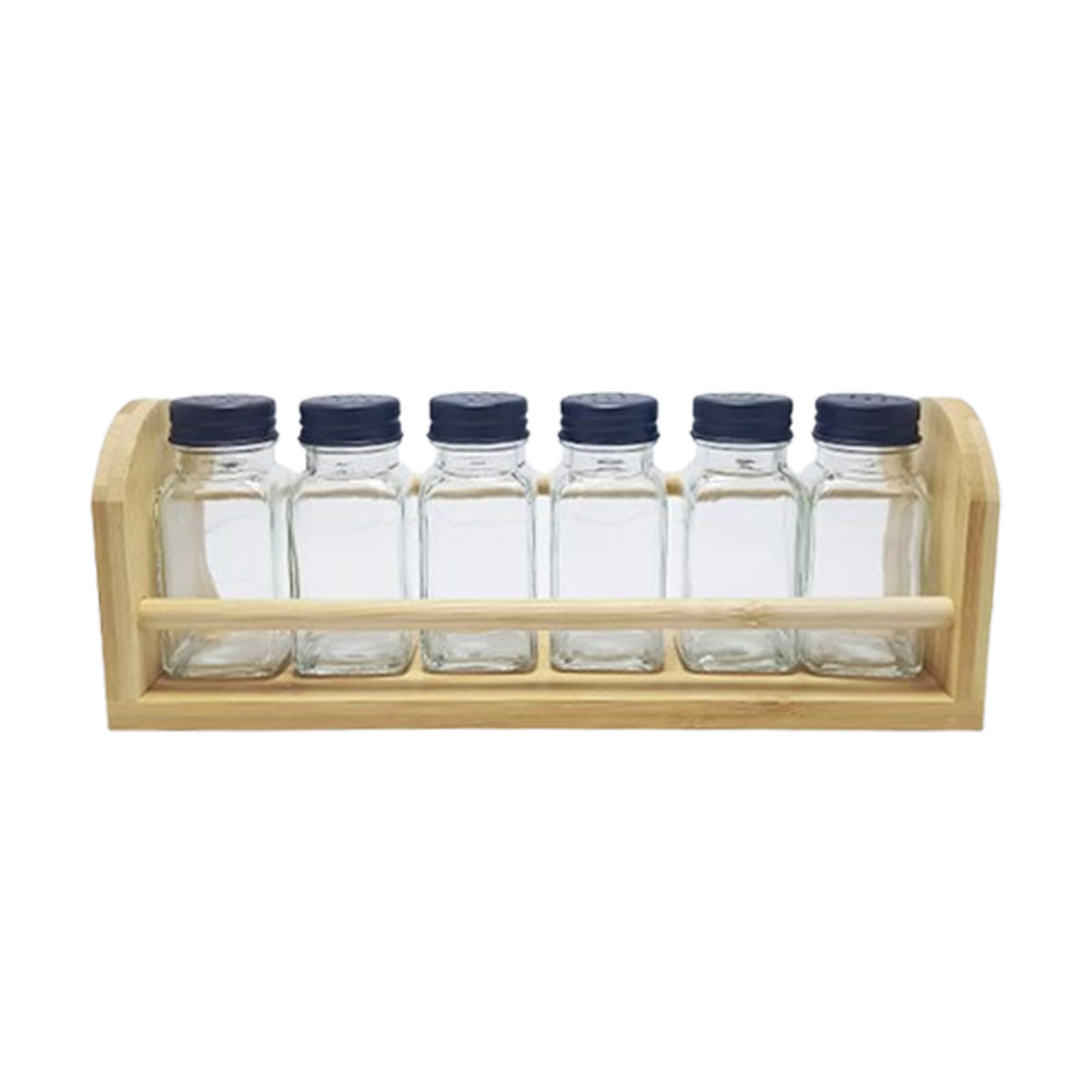Набор баночек для специй DH 6 шт на деревянной подставке 1900-30