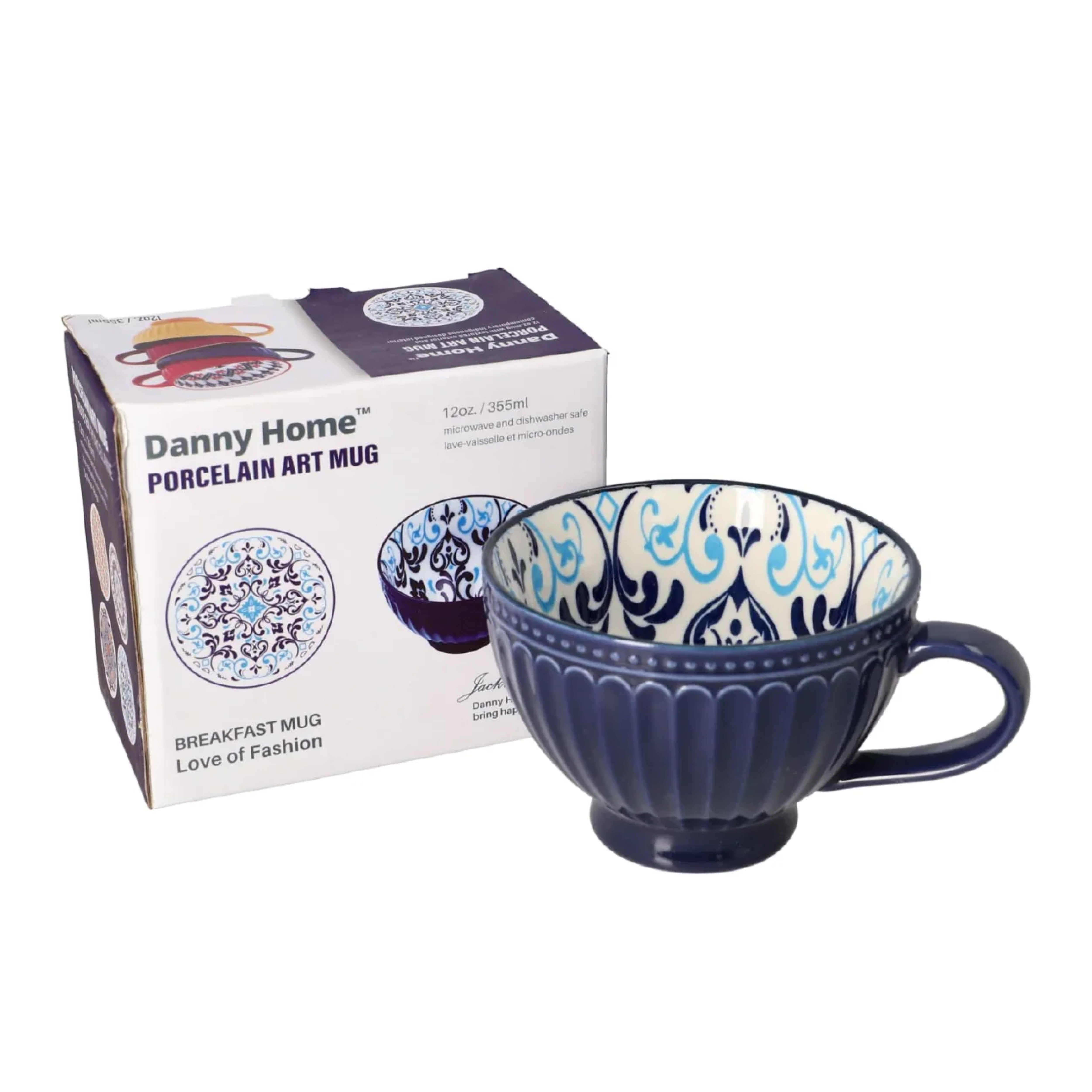 Кружка керамическая DH 355 мл синяя DHMUG-24E