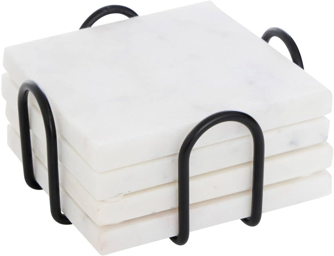 Набор подставок под стаканы SG 10х10 см 4 шт мрамор 212190