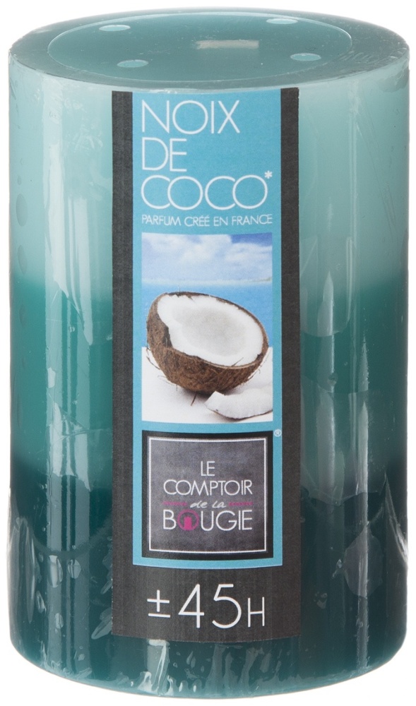 Аромасвеча столбик Atmosphera 3 оттенка Кокос 7х10 см 123305L