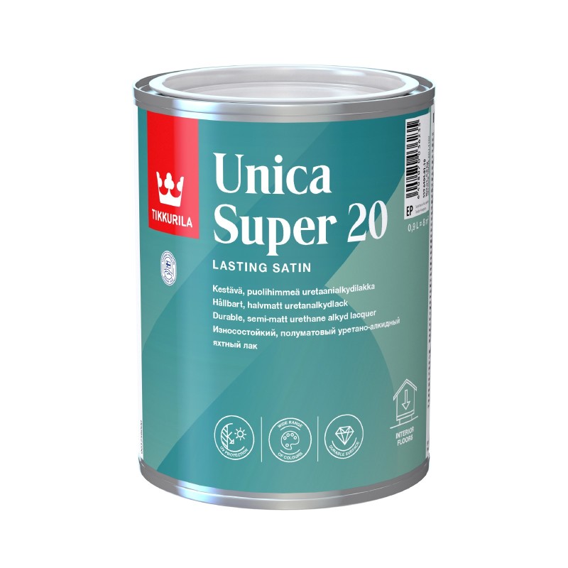 Лак универсальный UNICA SUPER 20 EP п/мат 0,9л Лак универсальный UNICA SUPER 20 EP п/мат 0,9л