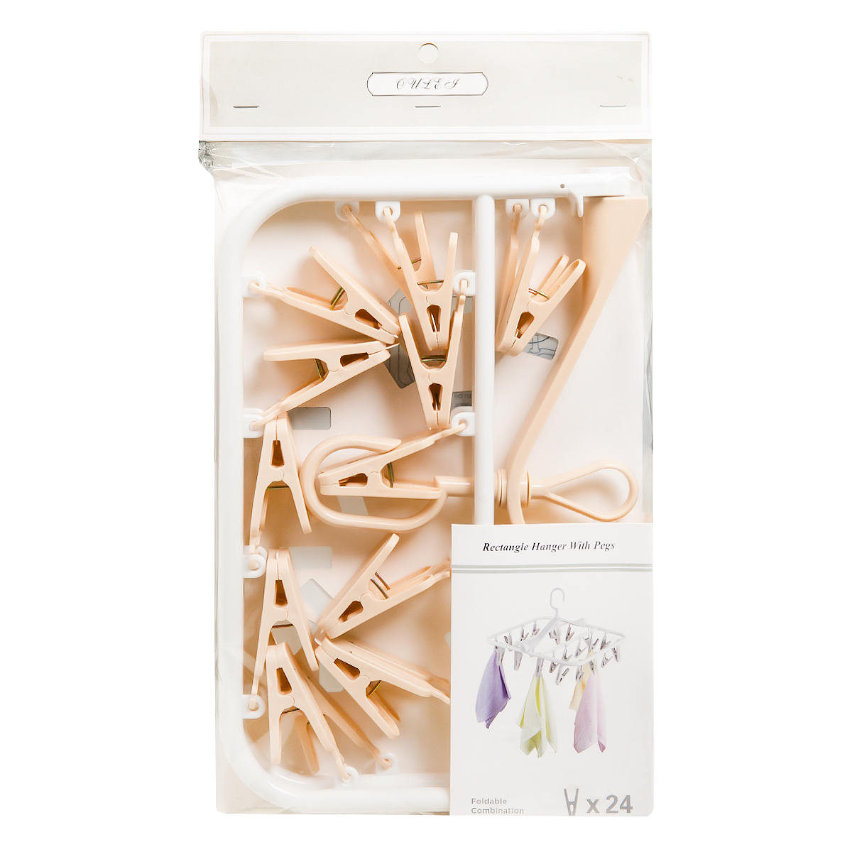 Вешалка для носков и белья 24 зажима PRC